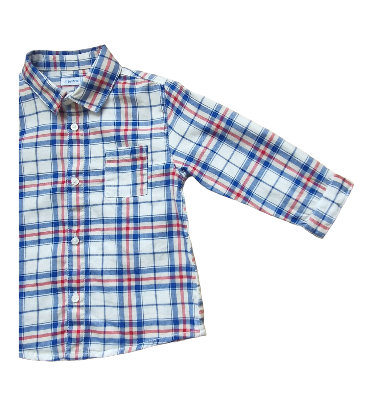 Mayoral Boys Age 12 Months Long-Sleeved Check shirt