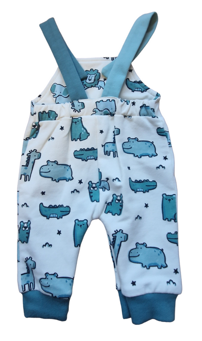 Mayoral Newborn Boys Two-Piece Dungaree Set With Animal Print