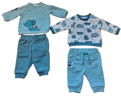 Mayoral Newborn Boys Four-Piece Mix and Match Set With Animal Print