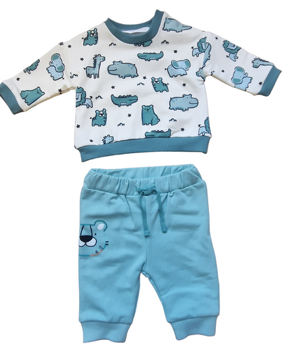 Mayoral Newborn Boys Four-Piece Mix and Match Set With Animal Print