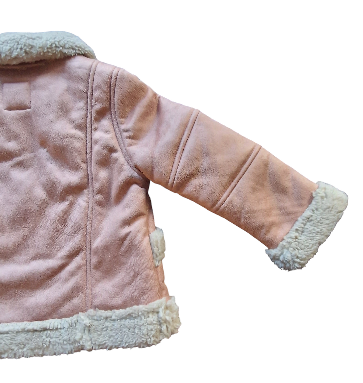 Mayoral Girls Age 4 Pink Faux Sheepskin Coat