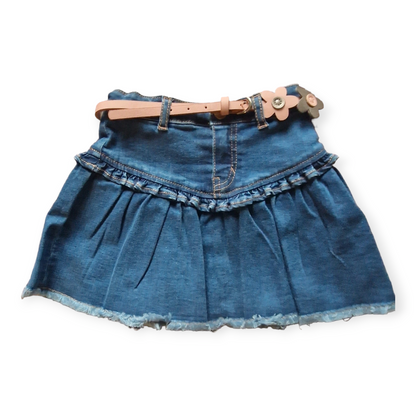 Mayoral Age 4 Girls Frill Hem Denim Skirt