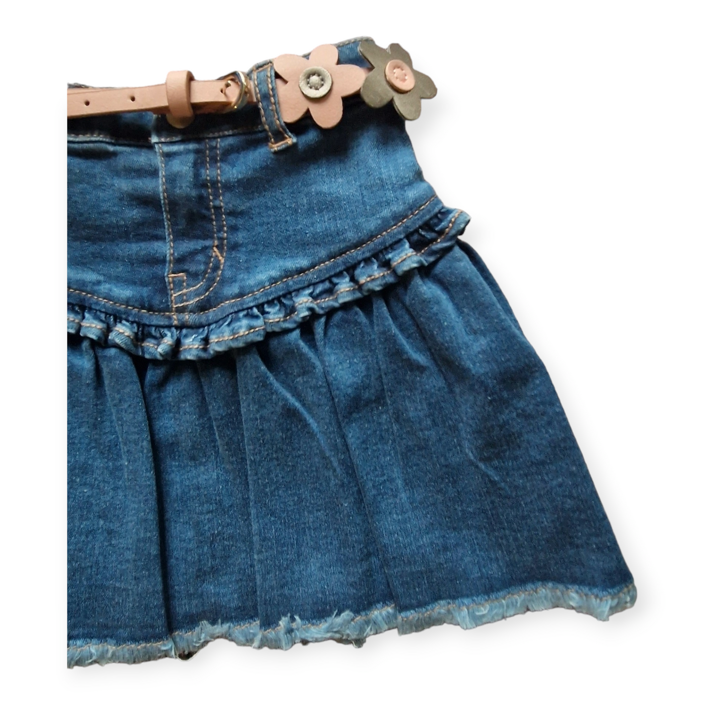 Mayoral Age 4 Girls Frill Hem Denim Skirt