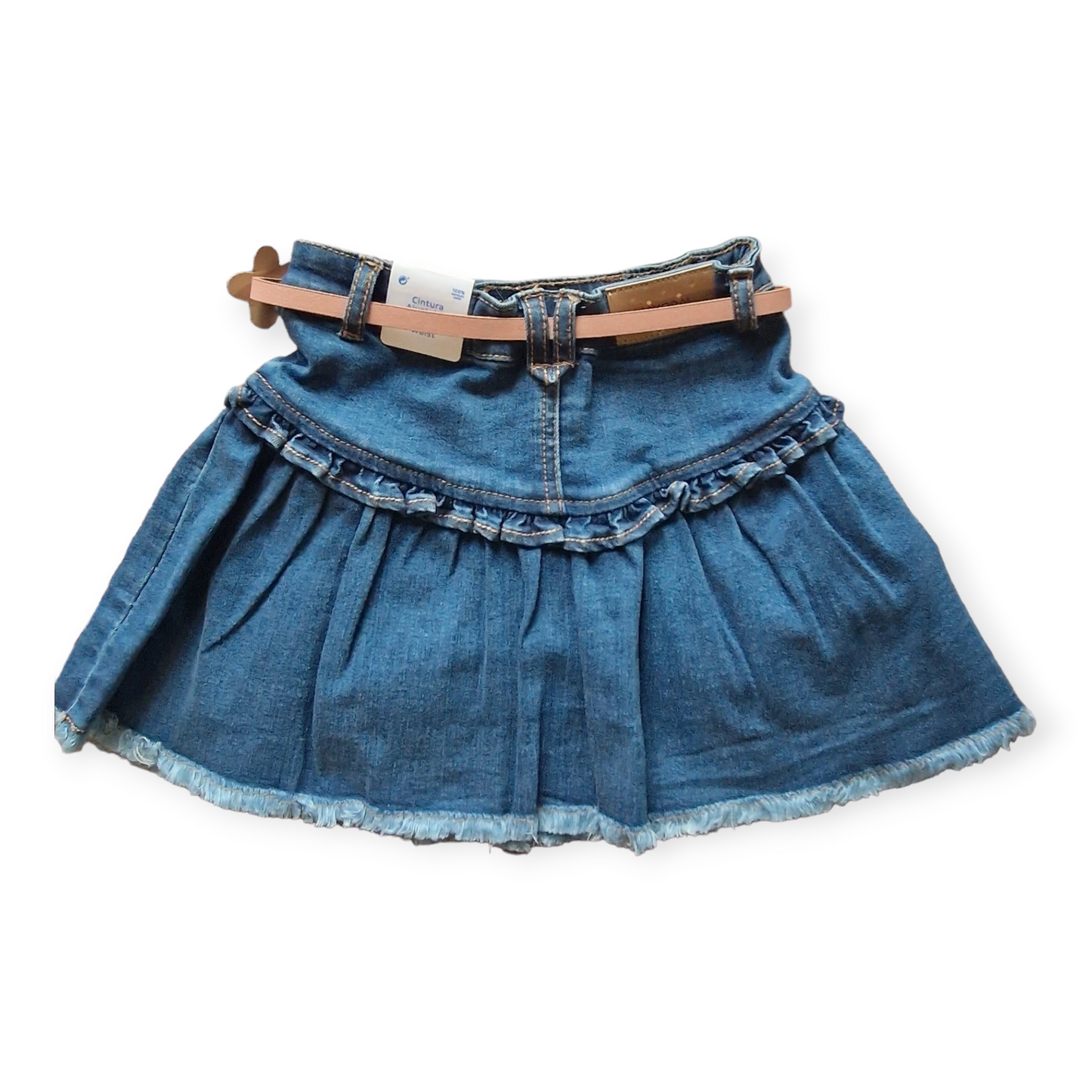 Mayoral Age 4 Girls Frill Hem Denim Skirt