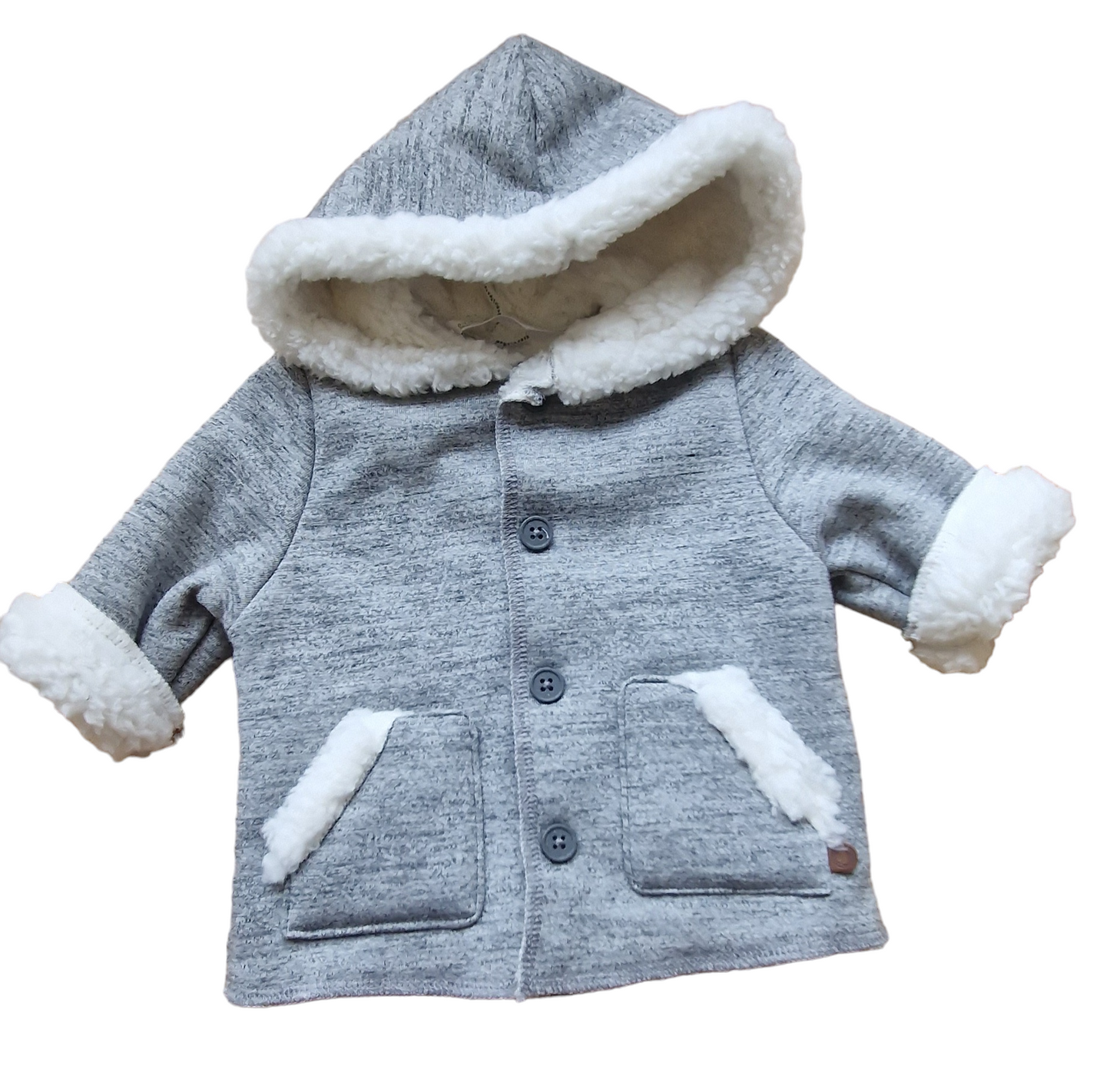 Mayoral Newborn Boys Shearling Knit Coat