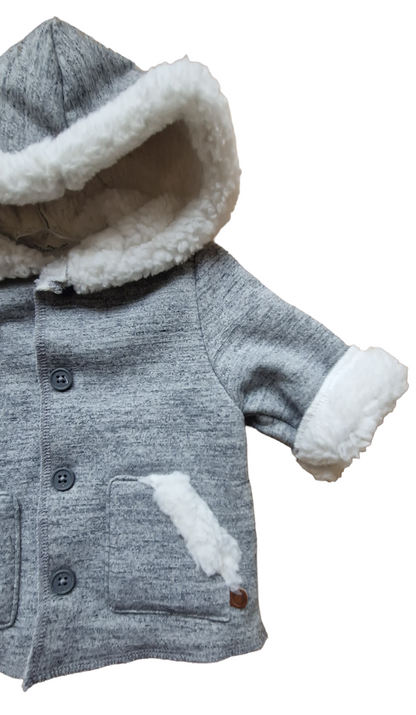 Mayoral Newborn Boys Shearling Knit Coat