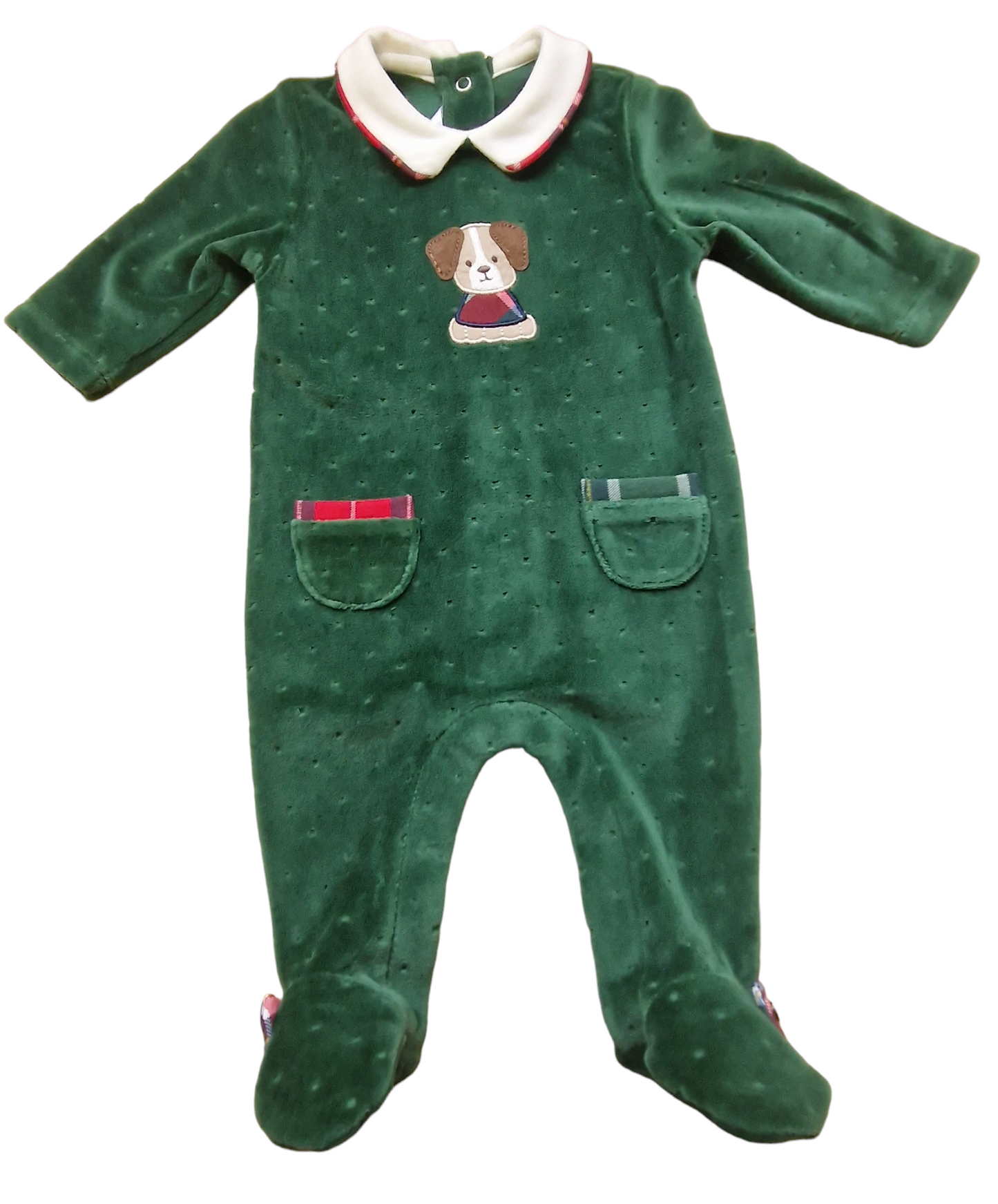 Mayoral Newborn Rich Green Velour Onesie