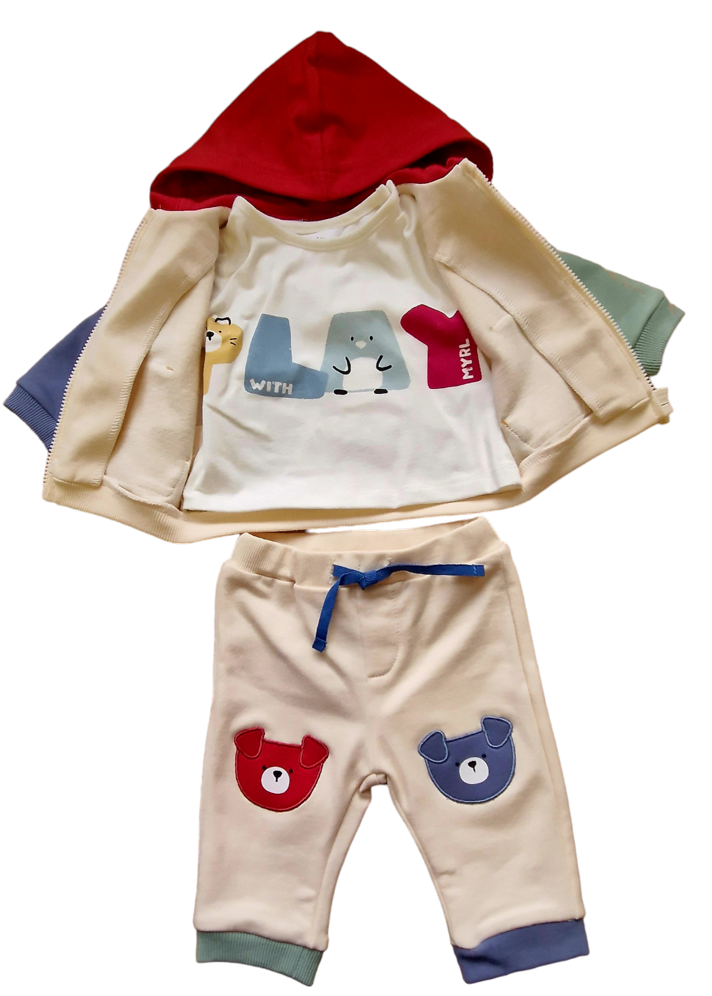 Mayoral Newborn Boys Bold Print Three-Piece Sustainable Cotton Outfit