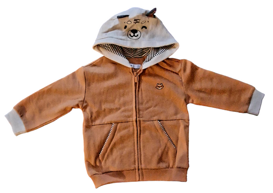 Mayoral 12 Month Boys Hooded Top With Animal Face Hood