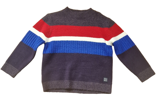 Mayoral Age 4 Boys Striped Knitted Jumper