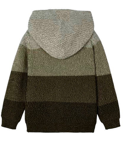 Mayoral Age 4 Boys Chunky Knit Zip Up Cardigan