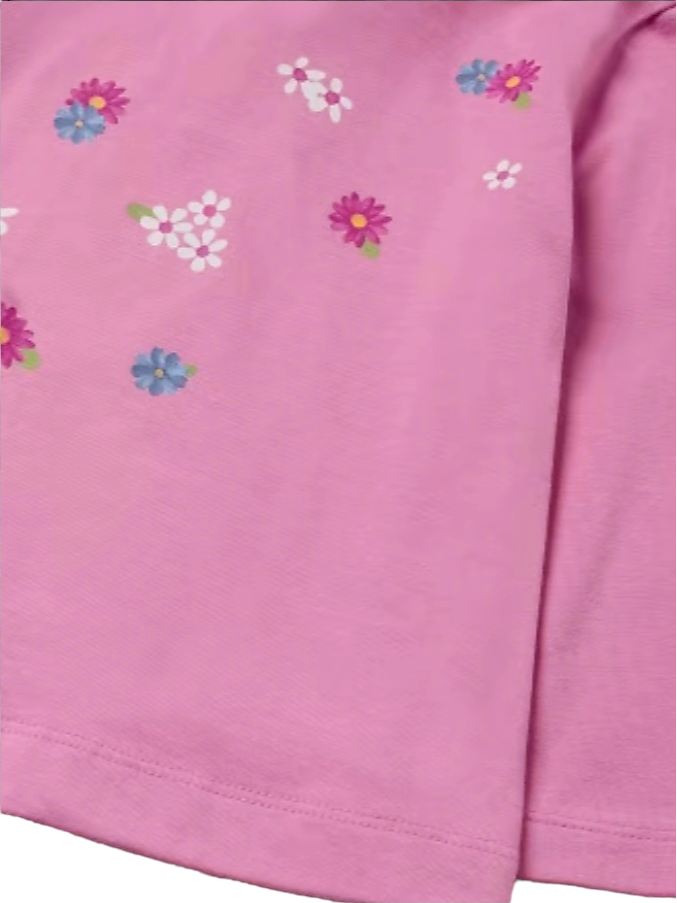 Mayoral 12 Month Girls Cute Pink Printed Long Sleeved Top