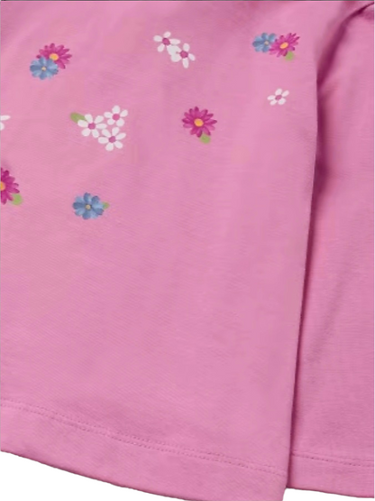 Mayoral 12 Month Girls Cute Pink Printed Long Sleeved Top