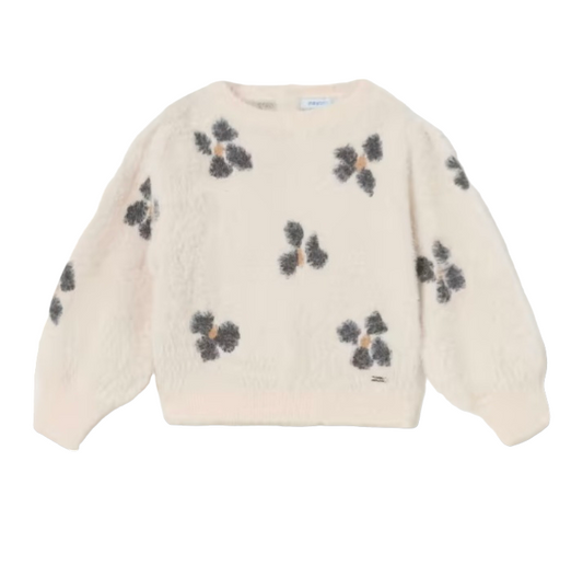 Mayoral 12 Month Girls Floral Jacquard Jumper