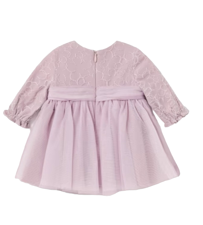 Mayoral Newborn Girls Embroidered Tulle Floral Dress