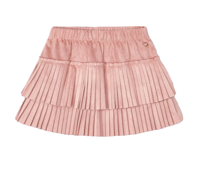 Mayoral Age 4 Girls Faux Suede Pleated Skirt