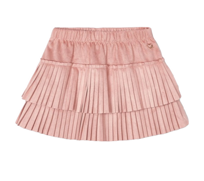 Mayoral Age 4 Girls Faux Suede Pleated Skirt