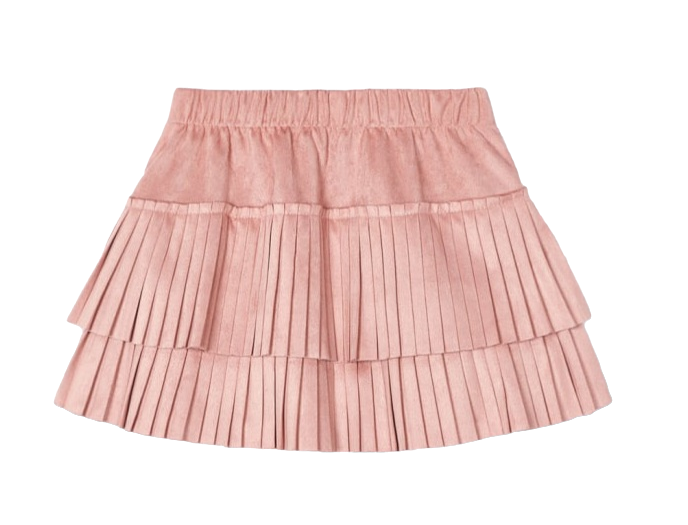 Mayoral Age 4 Girls Faux Suede Pleated Skirt