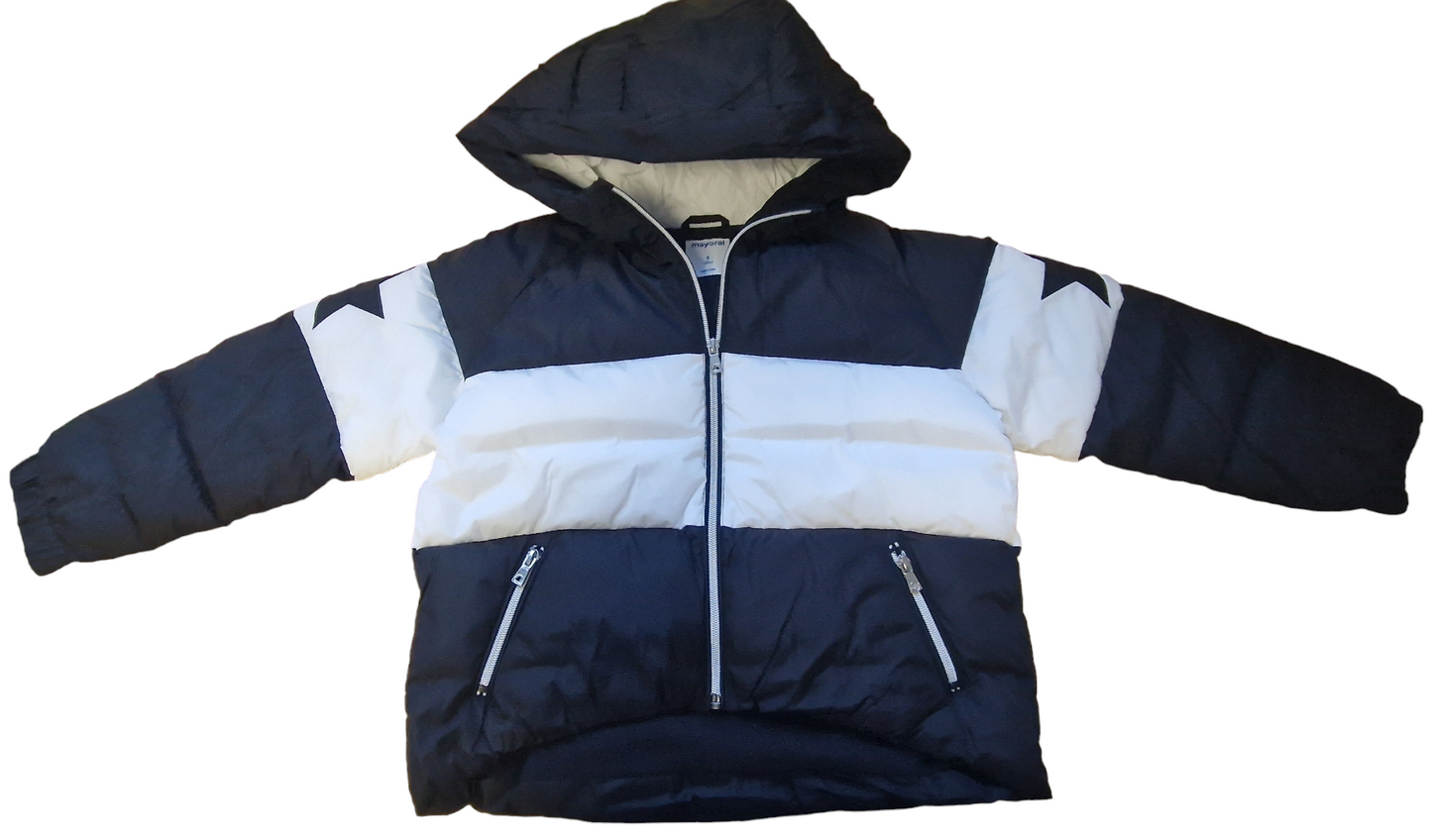 Mayoral Girls Age 8 Monochrome Padded Jacket