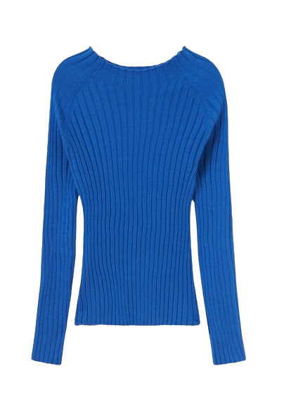 Mayoral Girls Age 8 Ribbed Knit Long-Sleeved Top