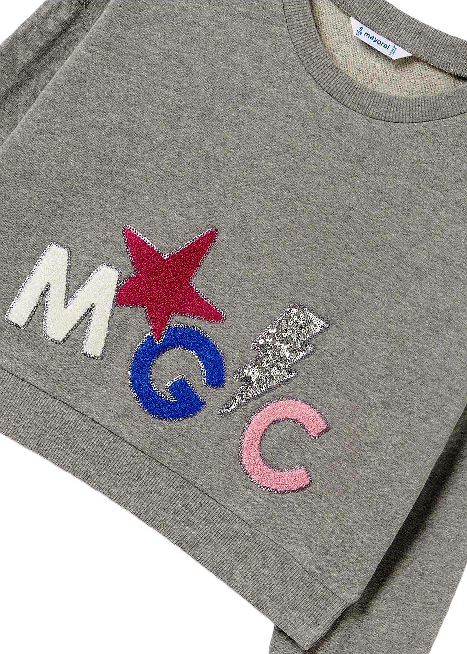 Mayoral Girls Age 8 Textured Graphic Sweatshirt