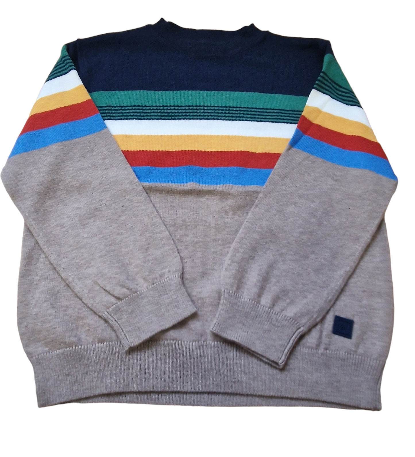 Mayoral Age 4 Boys Striped Soft Knit Sweater