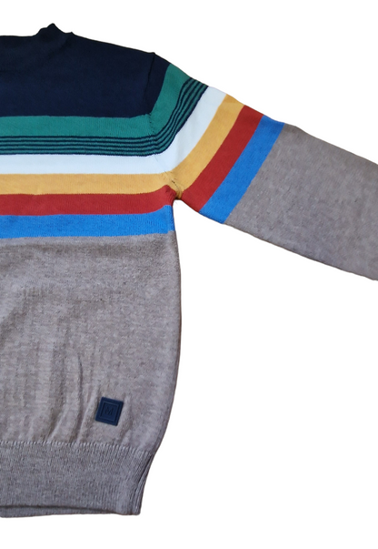 Mayoral Age 4 Boys Striped Soft Knit Sweater