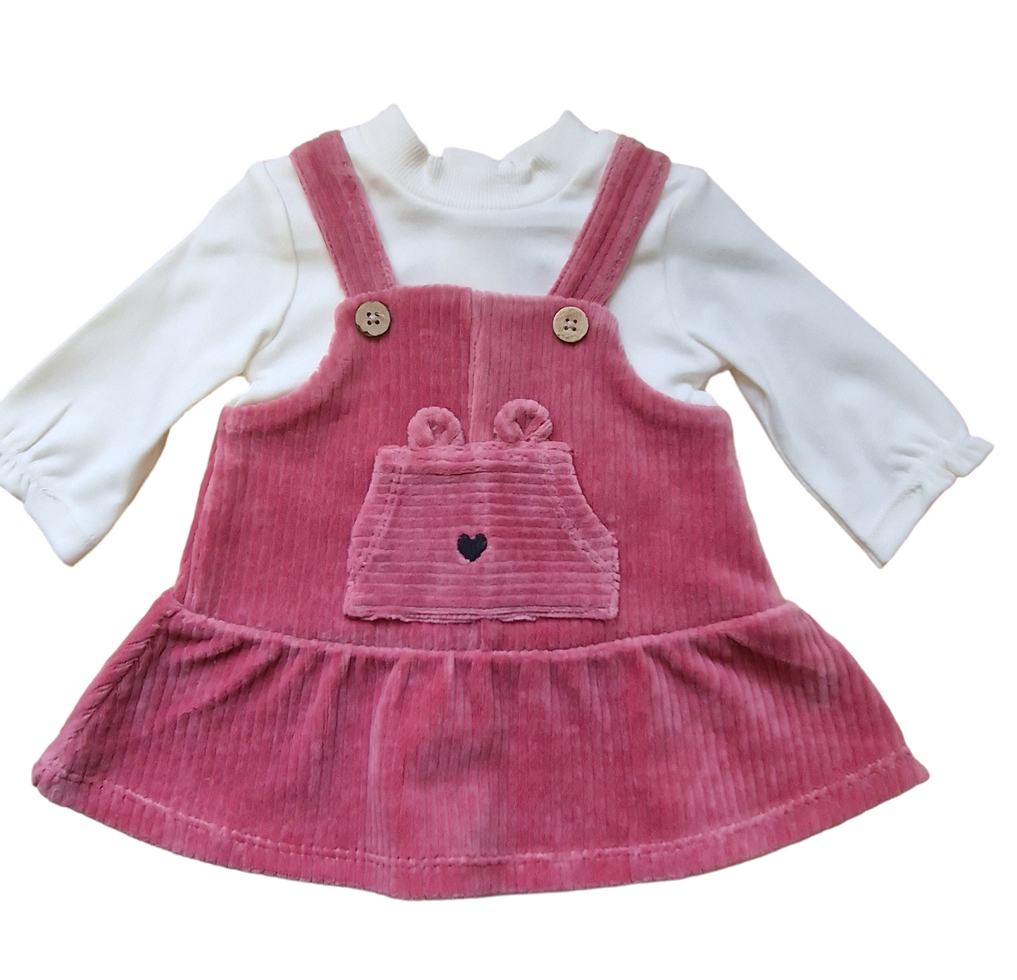 Mayoral Newborn Girls Corduroy Pinafore Dress