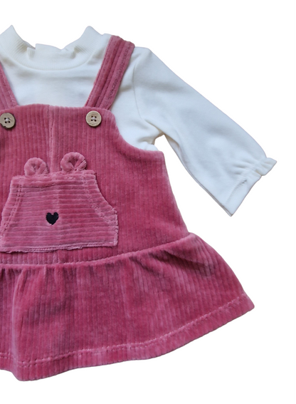 Mayoral Newborn Girls Corduroy Pinafore Dress