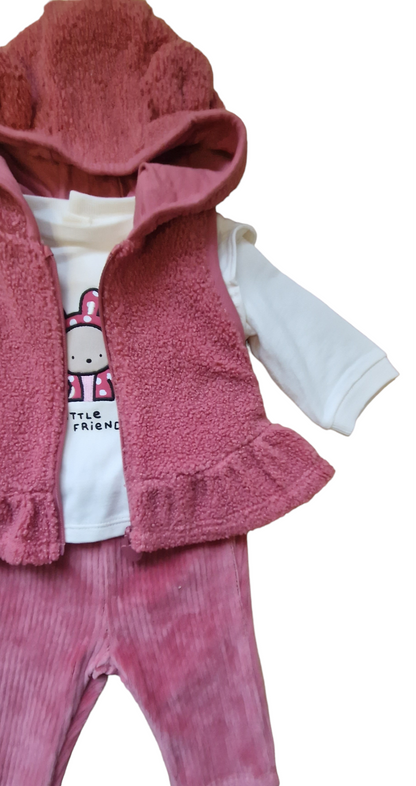 Mayoral Newborn Girls Three-Piece Gilet Set