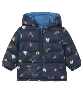 Mayoral 12 Month Boys Water-Resistant Reversible Printed Jacket