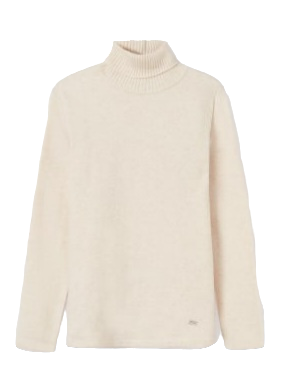 Mayoral Girls Age 8 Long-Sleeved Cream Knit Jumper