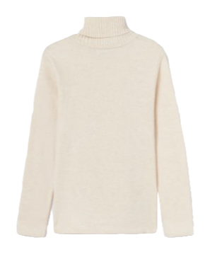 Mayoral Girls Age 8 Long-Sleeved Cream Knit Jumper