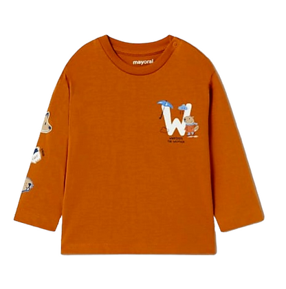 Mayoral 12 Month Boys Long Sleeved Printed Top