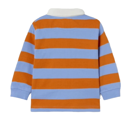 Mayoral 12 Month Boys Long Sleeved Striped Polo Shirt