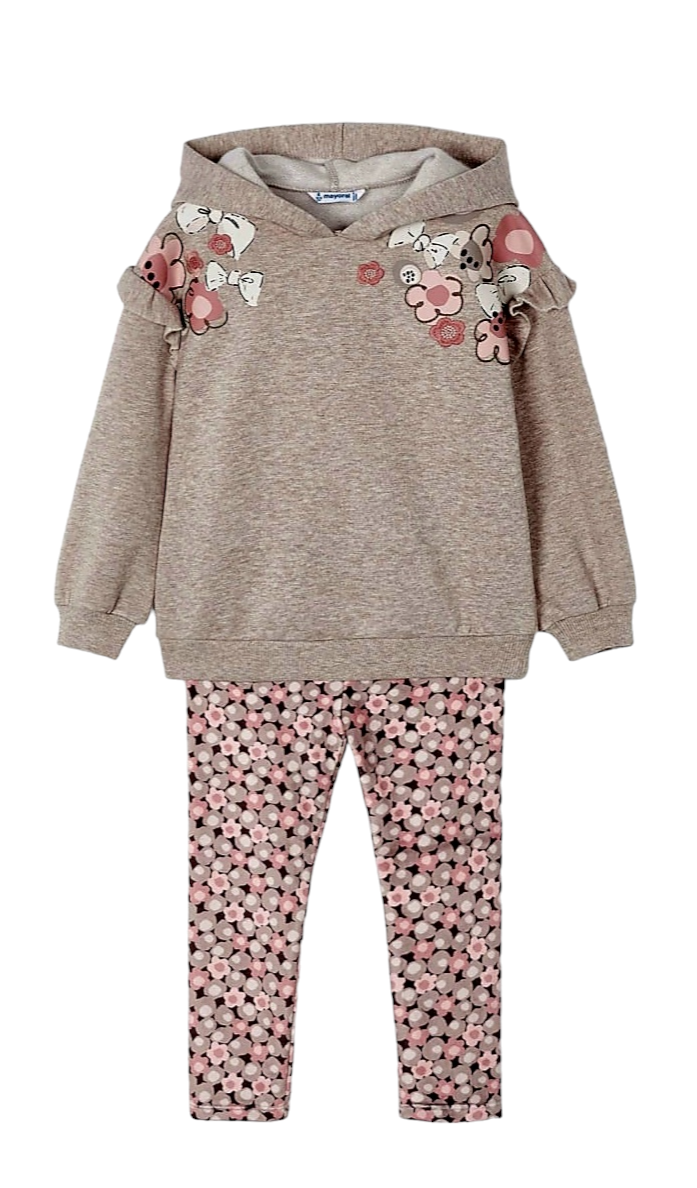 Mayoral Girls Age 4 Glittery Hoodie & Super Soft Leggings Set