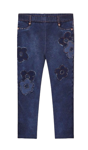 Mayoral Girls Age 4 Denim Print Leggings