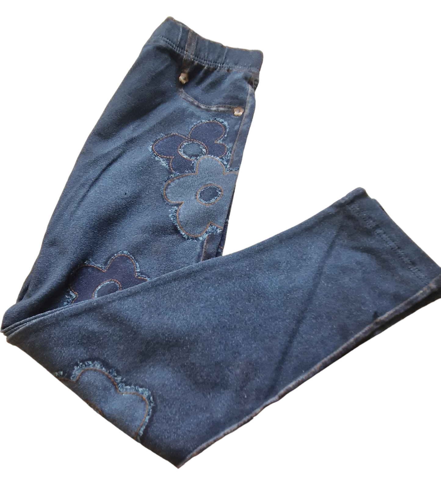 Mayoral Girls Age 4 Denim Print Leggings