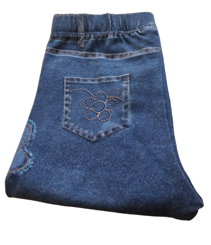 Mayoral Girls Age 4 Denim Print Leggings