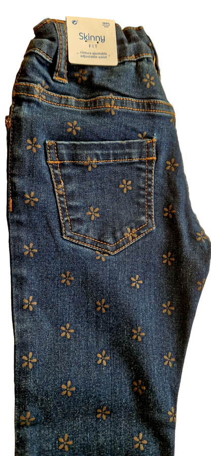 Mayoral Girls Age 4 Floral Print Skinny Jeans