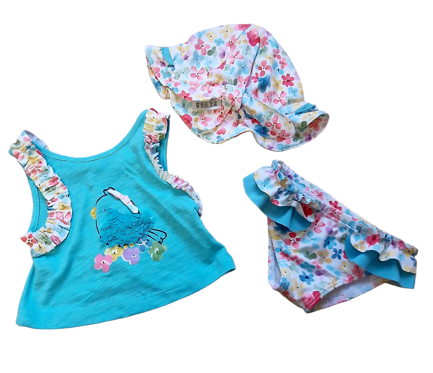 Mayoral Newborn Girl Three-Piece Swimsuit