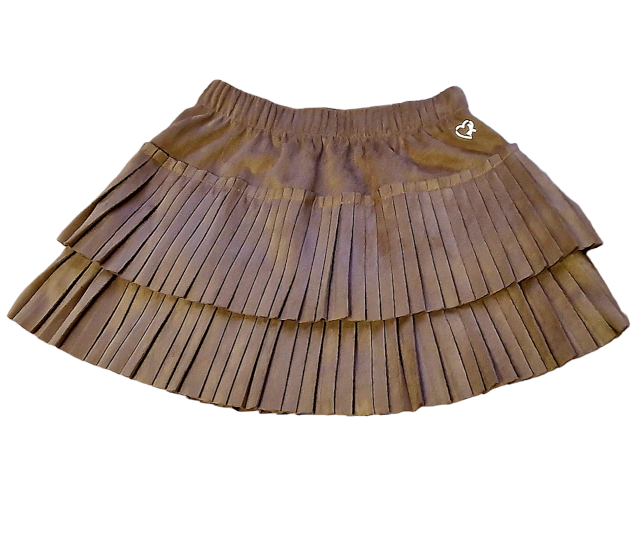 Mayoral Age 4 Girls Faux Suede Pleated Skirt