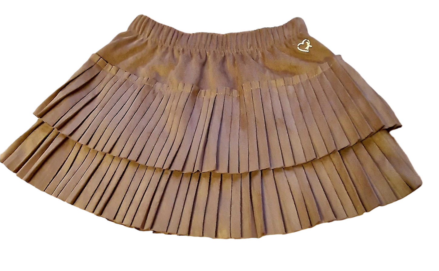 Mayoral Age 4 Girls Faux Suede Pleated Skirt