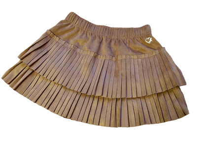 Mayoral Age 4 Girls Faux Suede Pleated Skirt