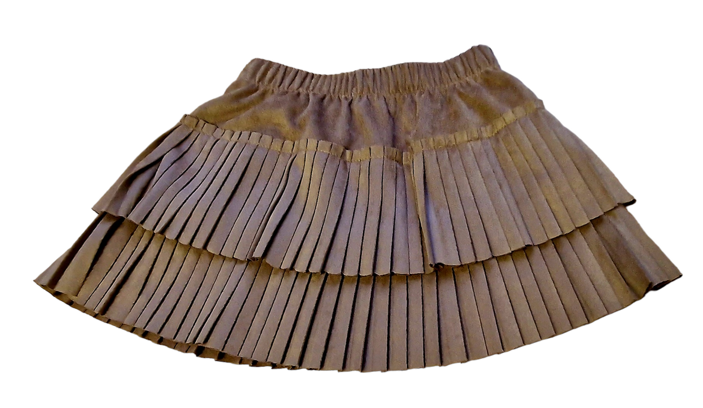 Mayoral Age 4 Girls Faux Suede Pleated Skirt