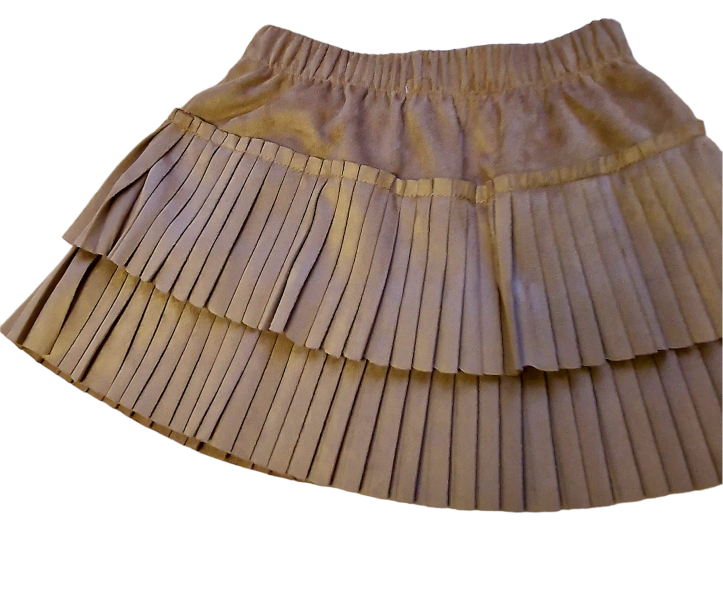 Mayoral Age 4 Girls Faux Suede Pleated Skirt