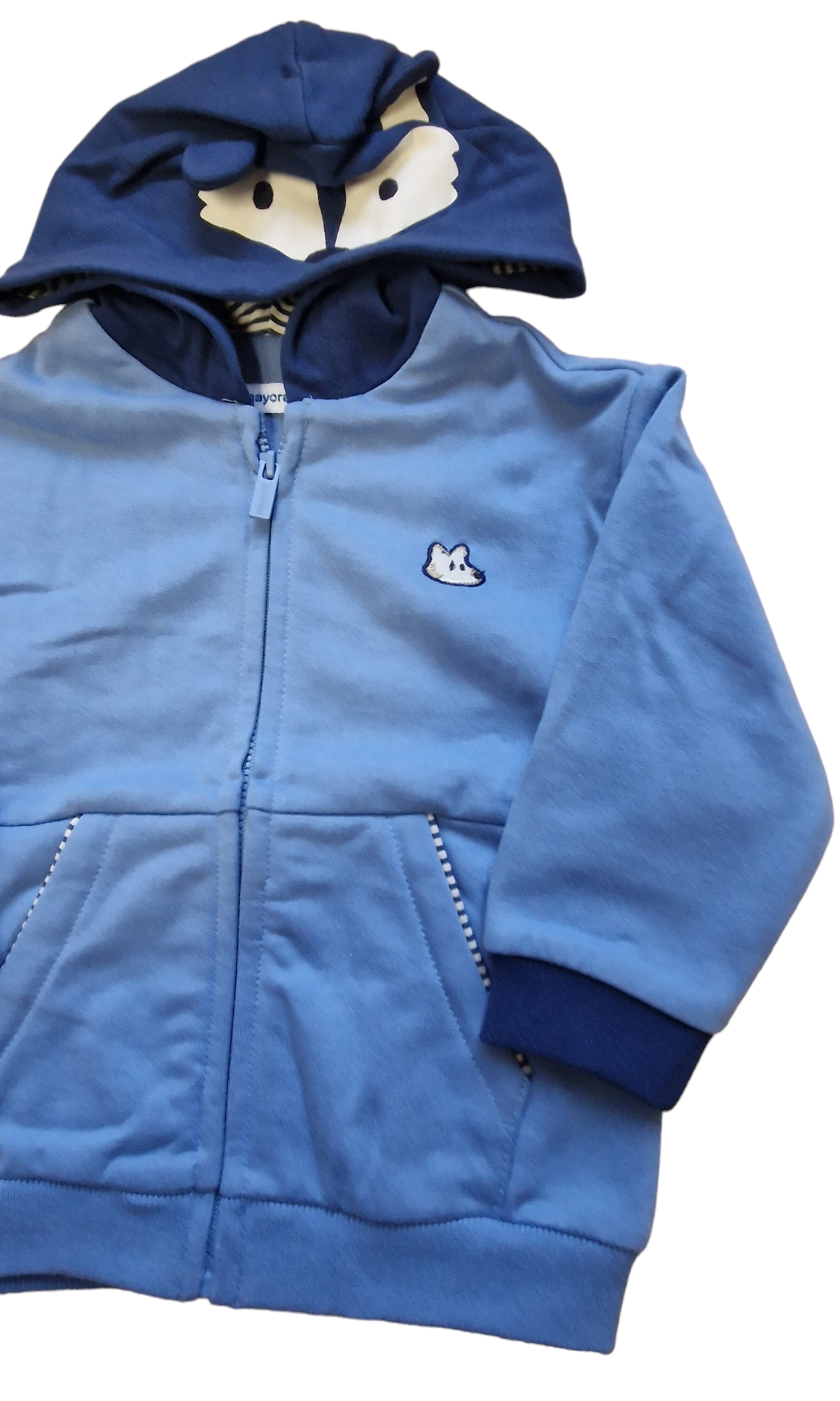 Mayoral 12 Month Boys Zip Up Hoodie With Character Hood