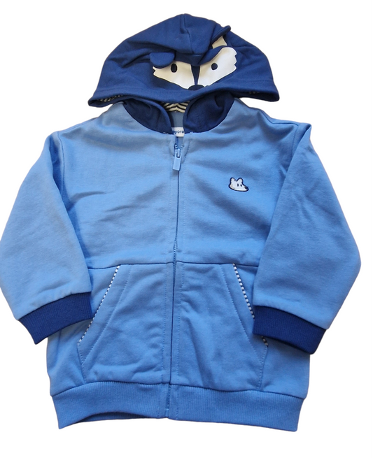 Mayoral 12 Month Boys Zip Up Hoodie With Character Hood