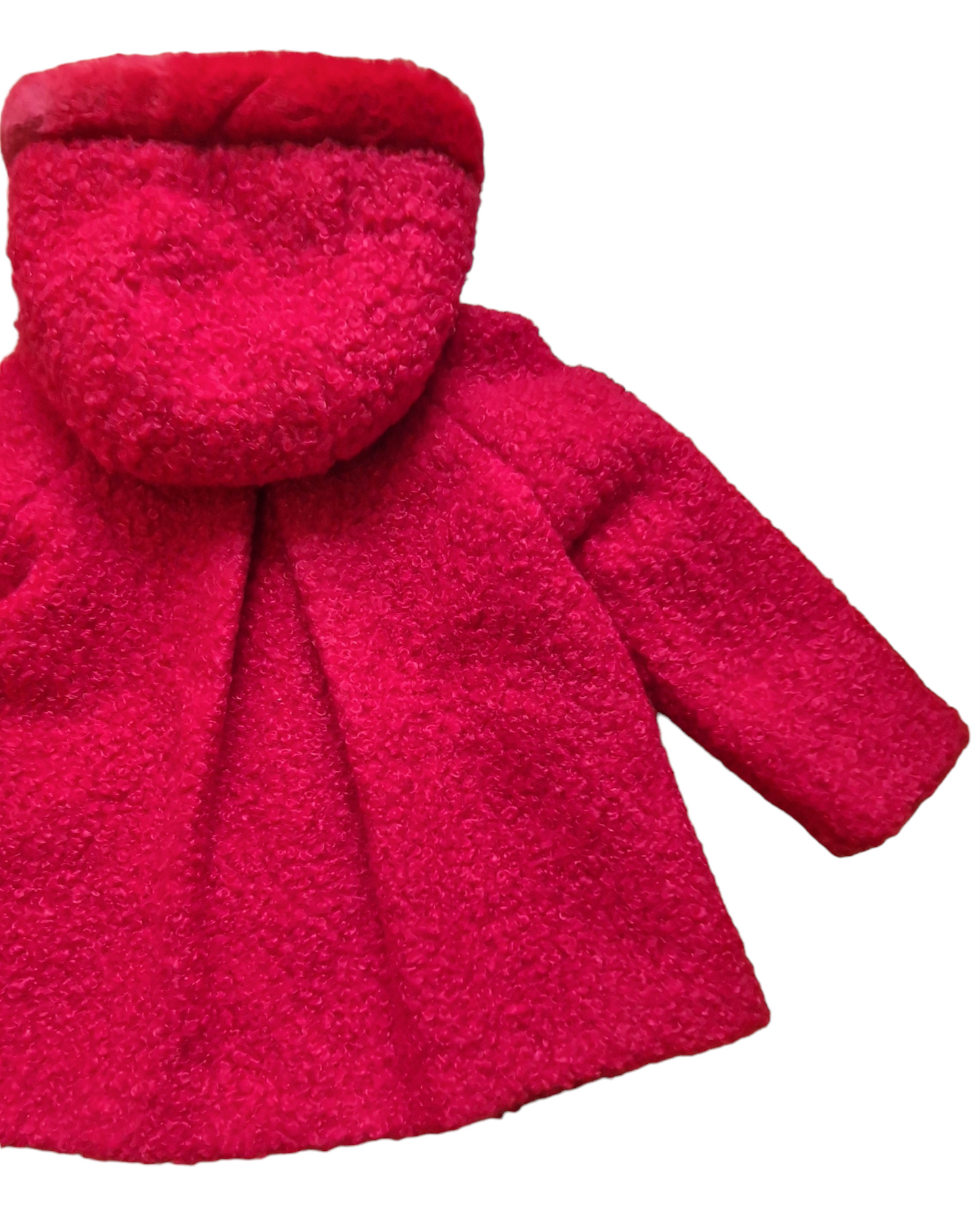 Mayoral Girls Age 12 Months  faux Wool Hooded Jacket