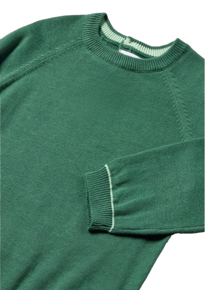 Mayoral 12 Month Boys Green Knitted Cotton Jumper